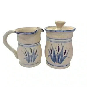 Ron Labaire Studio Pottery Sugar & Creamer Cottage Core Set 1985